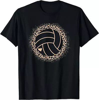 Cute Volleyball Leopard Print Women Girls Volleyball Lover T-Shirt • $16.99