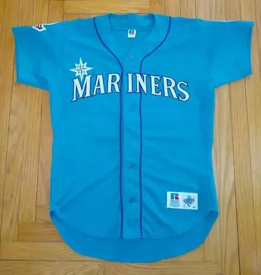 Vintage Authentic 1995 Russell Teal Seattle Mariners Ken Griffey Jr Jersey 44 • $499.99