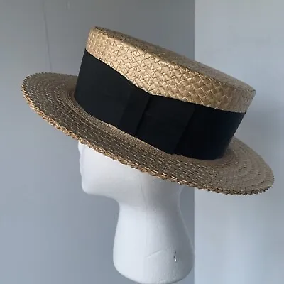 Knox New York-Vintage Skimmer/Boater Straw Hat Ray Beers Clothing Company Size 7 • $99