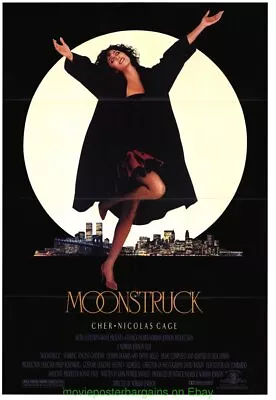 MOONSTRUCK MOVIE POSTER Original 27x41 Folded 1987 One Sheet  CHER NICOLAS CAGE • $48.15