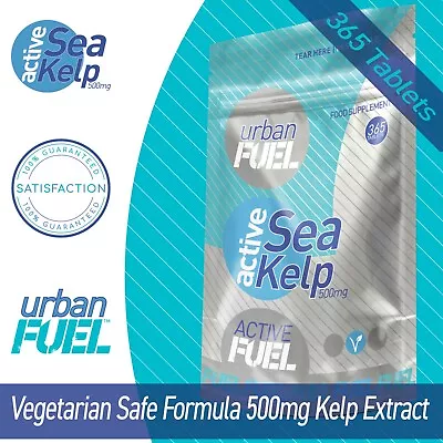 Sea Kelp 365 Vegan Iodine Tablets Thyroid & Metabolism Support Healthy Hair Skin • £9.95