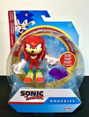2024 JAKKS Pacific Sonic The Hedgehog Figure: CLASSIC KNUCKLES (w Chaos Emerald) • $29.99