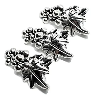 Hook & Eye Leaf And Grape 3 Sets -Bracelet Toggle Clasps Connectors Alloy Silver • £4.95