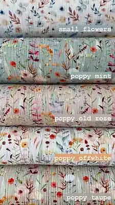 Muslin Fabric Double Gauze Fabric By Half Yard Floral Gauze Crinkle Cotton • $7
