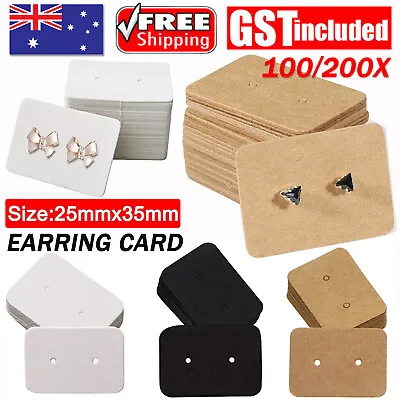 100/200PCS Earring Cards Cardboard Paper Jewelry Accessories Display Holder AUS • $5.88