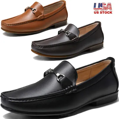 Men's Dress Moccasin Loafers Slip On Casual Driving Loafer Shoes • $28.79