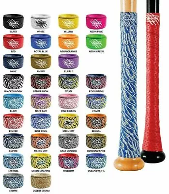 Baseball Bat Grip Tape TIGER GRIP Sticky Grips Colored Softball Wrap 0.5 MM • $11.90