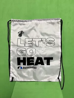 NBA Miami Let’s Go Heat White Drawstring Bag  13” X 17” • $5.19