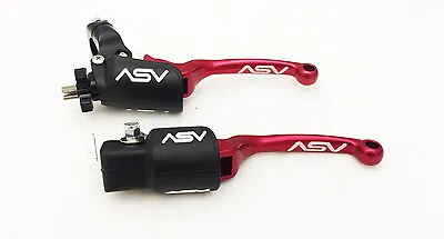 ASV F3 Red Front Brake Clutch Perch Levers Pair Pack Honda TRX 300EX TRX 400EX • $159.95