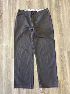 Ben Davis Pants Mens 36X30 Gray Denim Canvas Wide Leg Workwear Vintage • $39