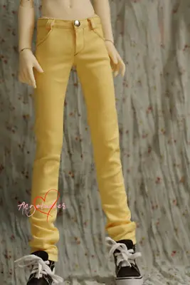 1/6 1/4 1/3 Uncle ID BJD Outfit Doll Clothes Lemon Yellow Skinny Pants Trousers • $19.33