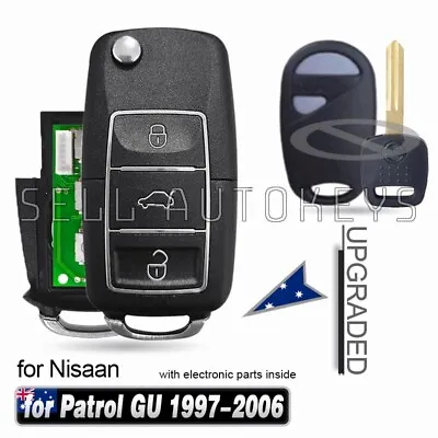 For Nissan Patrol GU Y61 1997-2006 2B Complete Upgraded Flip Remote Control Fob • $31.59
