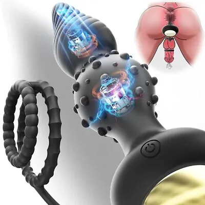 Anal Vibrator Penis Cock Ring Butt Plug Male Prostate Massager Sex Toys For Men • $24.99