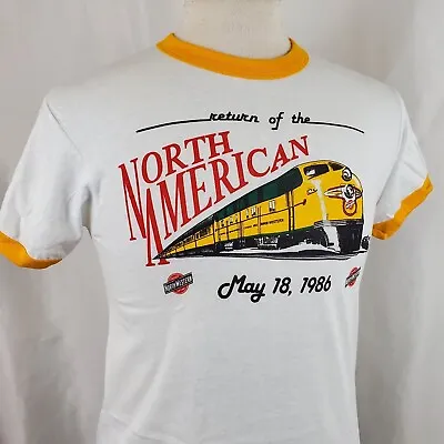 Vintage Chicago Northwestern Railway T-Shirt XL Single Stitch Deadstock 80s • $32.99