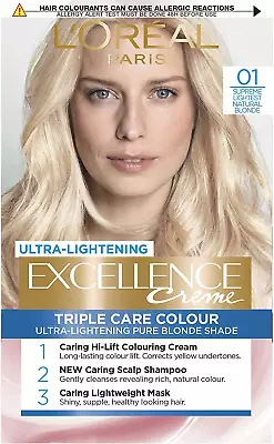 L'Oréal Paris Excellence Crème Permanent Hair Dye Radiant At-Home Hair Colour W • £13.56