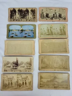 Vintage Lot Of 10 Stereoview Cards Late 1800's Early 1900's Kilburn Brothers • $8.99