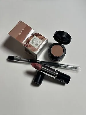 Laura Geller Double Shot Cream & Powder Eyeshadow Cortado Brush & Lipstick Set • £12.95