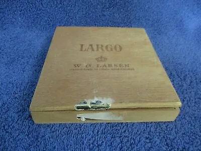 Vintage Largo W. O. Larsen Empty Wooden Cigar Box • $4.95