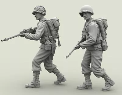 1/35 Resin Figures US Sniper & Infantryman 2 Soldiers Unpainted Unassembled • $14.80