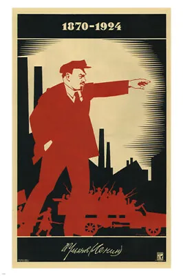 $10.49 • Buy LENIN Vintage PROPAGANDA Poster Strakhov-Braslavskii Soviet Union 1924 20x30