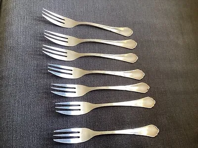 £170 • Buy Rare Set 7 Cake Forks English Chippendale From BSF IN 800er Silver