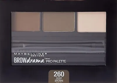 Maybelline New York Brow Drama Pro Eyebrow Palette DEEP BROWN 260 Fast Ship NEW • $13.59