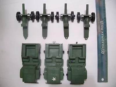 7 Rare Timmee Marx Mpc Ww11 Jeeps Artillery 1/32 54mm 60mm Plastic Playset • $15.99