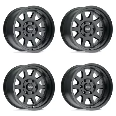 Set 4 Black Rhino Stadium 17x9 6x135 Matte Black 17  12mm For Ford Lincoln Rims • $1092