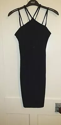 New Miss Selfridge Black Multi Strap Dress UK Size 8 • $14.92