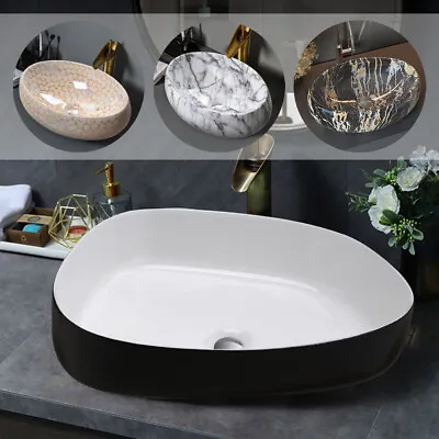 Bathroom Vanity Unit Wash Basin Sink Countertop Sitting Hand Wash Bowl Ceramic • £49.95