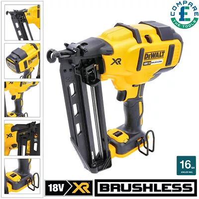 £305.98 • Buy DeWalt DCN660N 18V XR Brushless Cordless 2nd Fix Finish Angled Nailer Body Only