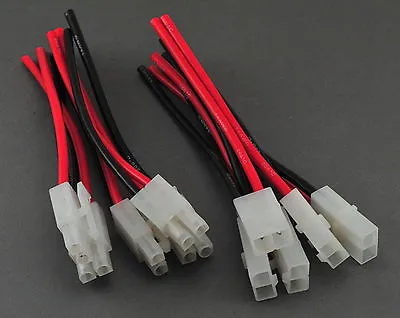 5 Pack: 5 Pairs Tamiya Male / Female Connectors / Adapters With 10CM 14awg Wire • $11.99