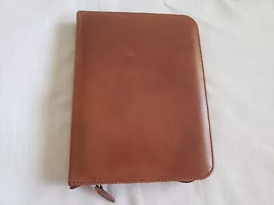 Vtg USA Real Cowhide DAY TIMER Runner 7 Ring Planner Organizer Zip Binder 8 X11  • $59.99