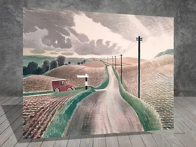 £3.76 • Buy Eric Ravilious Wiltshire Landscape CANVAS PAINTING ART PRINT WALL 1101