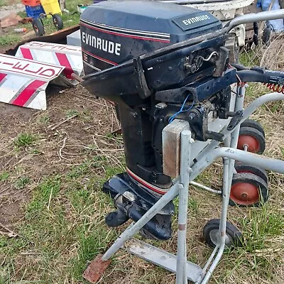 Vintage 70s Evinrude  9.9 Hp Outboard Motor Untested • $1199