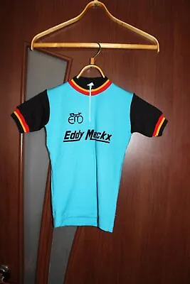 Vintage 1970 Eddy Merckx Belhium Team Cycling Jersey  (Wool) - Size 8. ALY • $315.35
