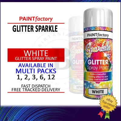 Glitter White Spray Paint Colour Decorative Creative Art Crafts Picture Frames • £4.99