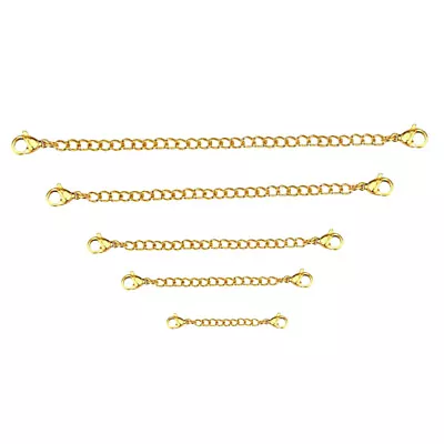 5 PCS Necklace Chain Extender Sterling Silver Extension Chain • £6.95