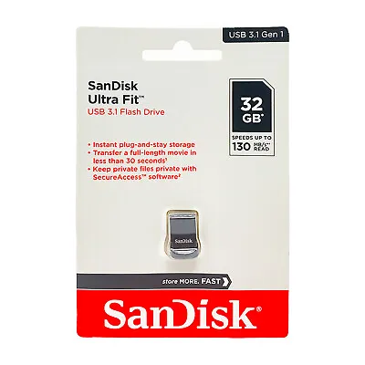 SanDisk 32GB CZ430 Ultra Fit USB 3.1 Nano Flash Pen Drive SDCZ430-032G • $8.50