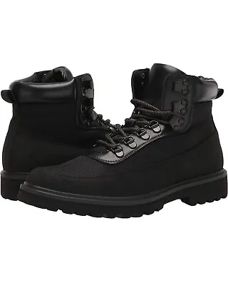 Kenneth Cole Reaction Mens Klay Lug Black Combat Work Dress Casual Boots New • $22.74