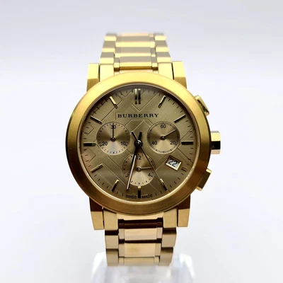 $182.84 • Buy New Genuine Burberry Bu9753 Heritage Gold Tone Stainless Steel Ladies Watch Gift