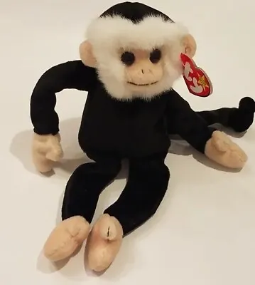 Rare Retired 1998 Ty Beanie Baby Mooch The Monkey With Pe Pellets/tag Errors. • $2500