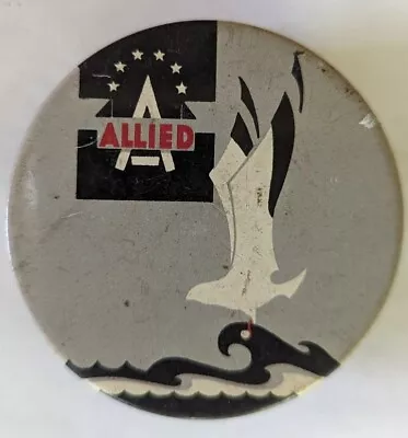 Vintage Advertising Tin Allied Carbon & Ribbon Art Deco • $18