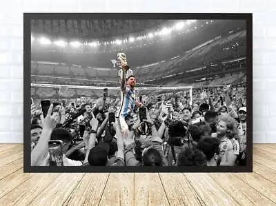 $24.95 • Buy 2022 World Cup Champ Lionel Messi Poster, Argentina Football Poster Home Decor
