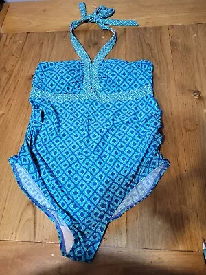 Beach Bump By Motherhood Maternity Size Large Halter Top One Piece Swimsuit • $22