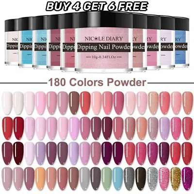 180 Colors NICOLE DIARY Nail Dipping Powder Nail Dipping Powder Kit For Manicure • $28.37