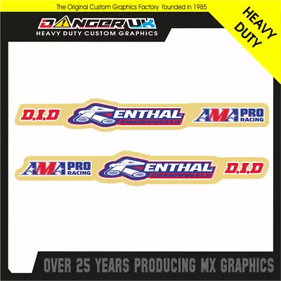 MOTOCROSS CLEAR  SWING ARM GRAPHICS DECALS STICKERS 125cc+ RENTHAL DID AMA • $19.91