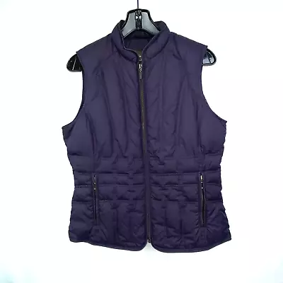 Eddie Bauer Vest Womens Medium Tall Purple Premium Quality Goose Down Puffer  • $24.97