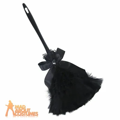 £10.99 • Buy Gothic Manor Feather Duster Black French Maid Ladies Halloween Outfit Accessory 