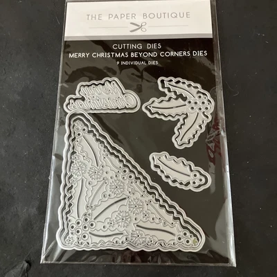 £4.50 • Buy The Paper Boutique Merry Christmas Holly Beyond Corners Craft Die Set